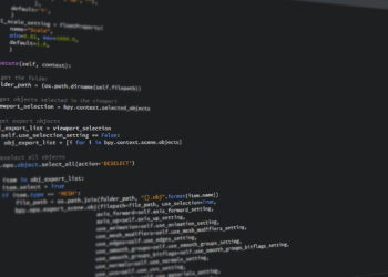 Koyu tema editöründe açık Python kaynak kodlarını gösteren bilgisayar ekranı.